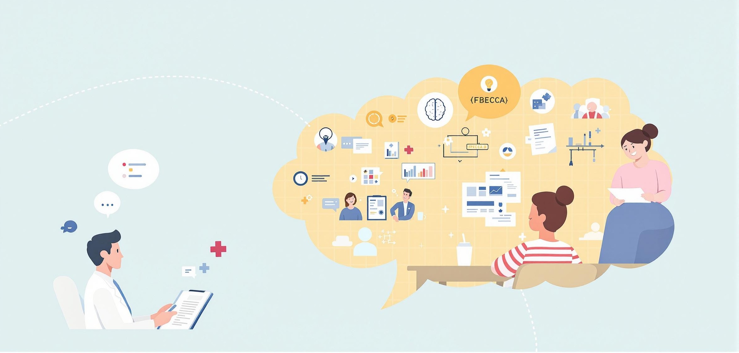 Illustration des étapes du bilan neuropsychologique proposée par Zoepsy